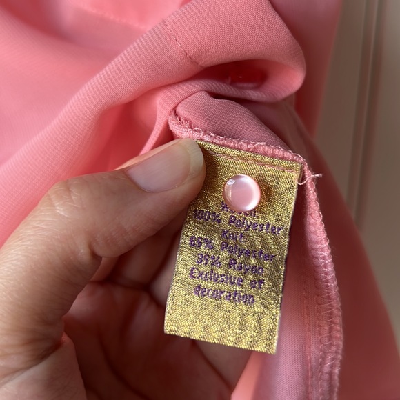 PRINCESS VERA WANG Pink Sleeveless Button Down Blouse Size Medium - Picture 8 of 11